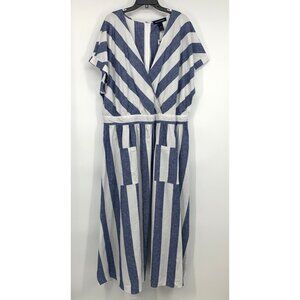 Ashley Stewart | Dresses | Ashley Stewart Dress Linen Blend Stripe Blue White V Neck Maxi | Poshmark Ashley Stewart | Dresses | Ashley Stewart Dress Linen Blend Stripe Blue White V Neck Maxi | Poshmark